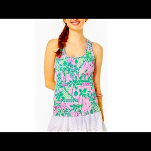 🆕 NWT Lilly Pulitzer Mina Bra Tank S Mandevilla